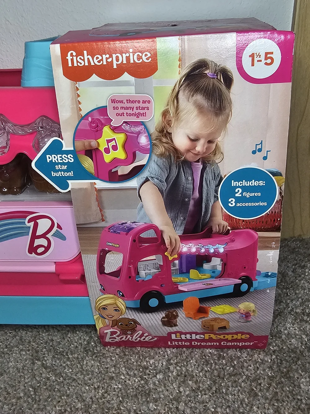Fisher-Price Barbie Pink and Blue Dream Camper Playset